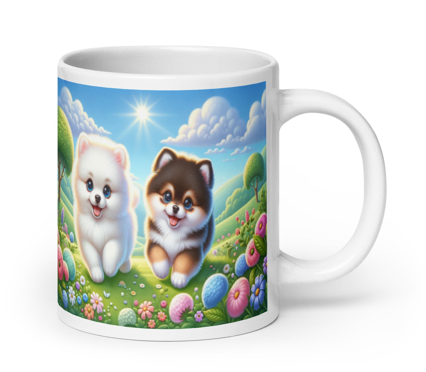 Blije Pomeranian Pups Mok - Must - have voor Pomeranian Verzamelaars - #shop_name