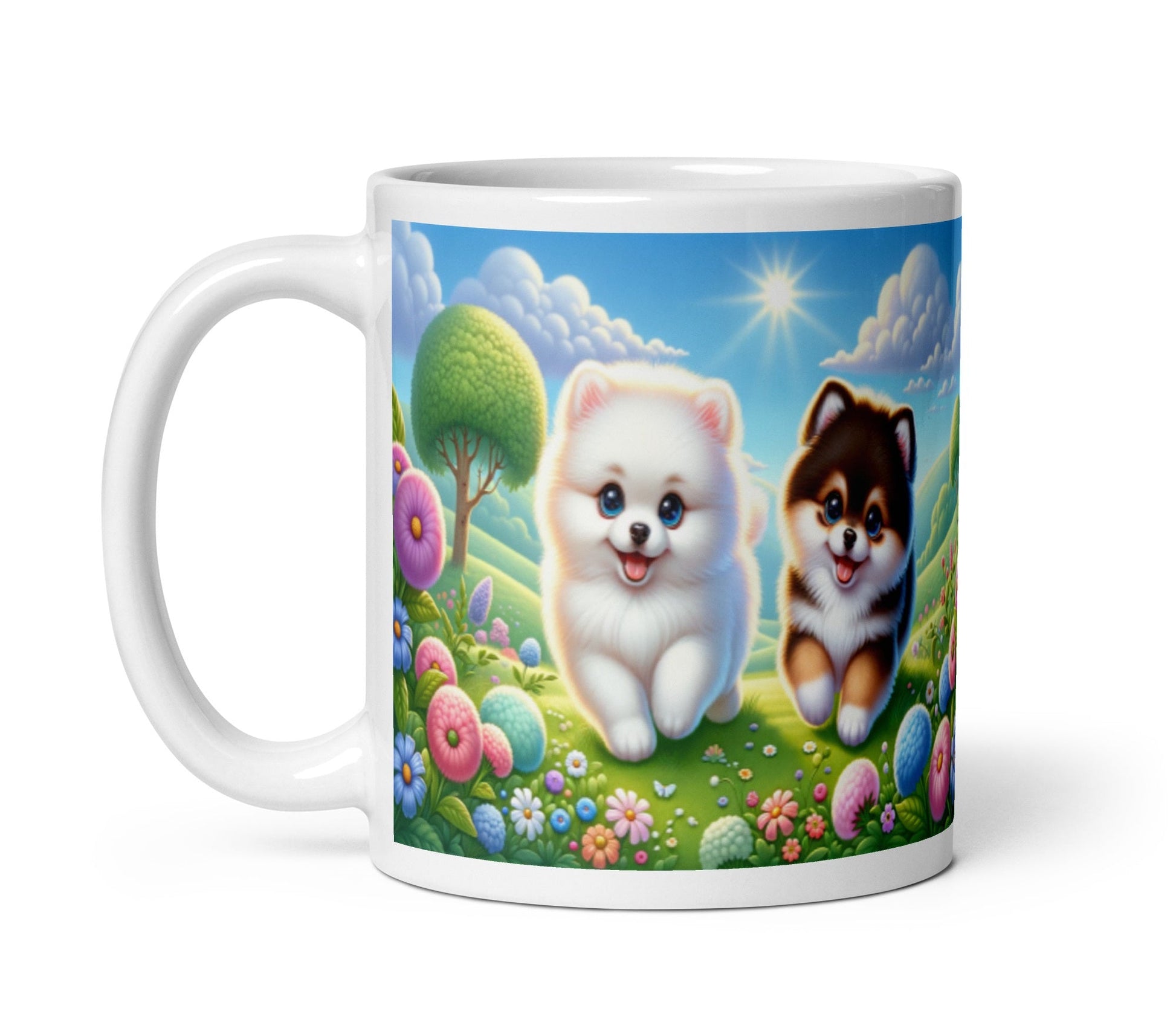 Blije Pomeranian Pups Mok - Must - have voor Pomeranian Verzamelaars - #shop_name