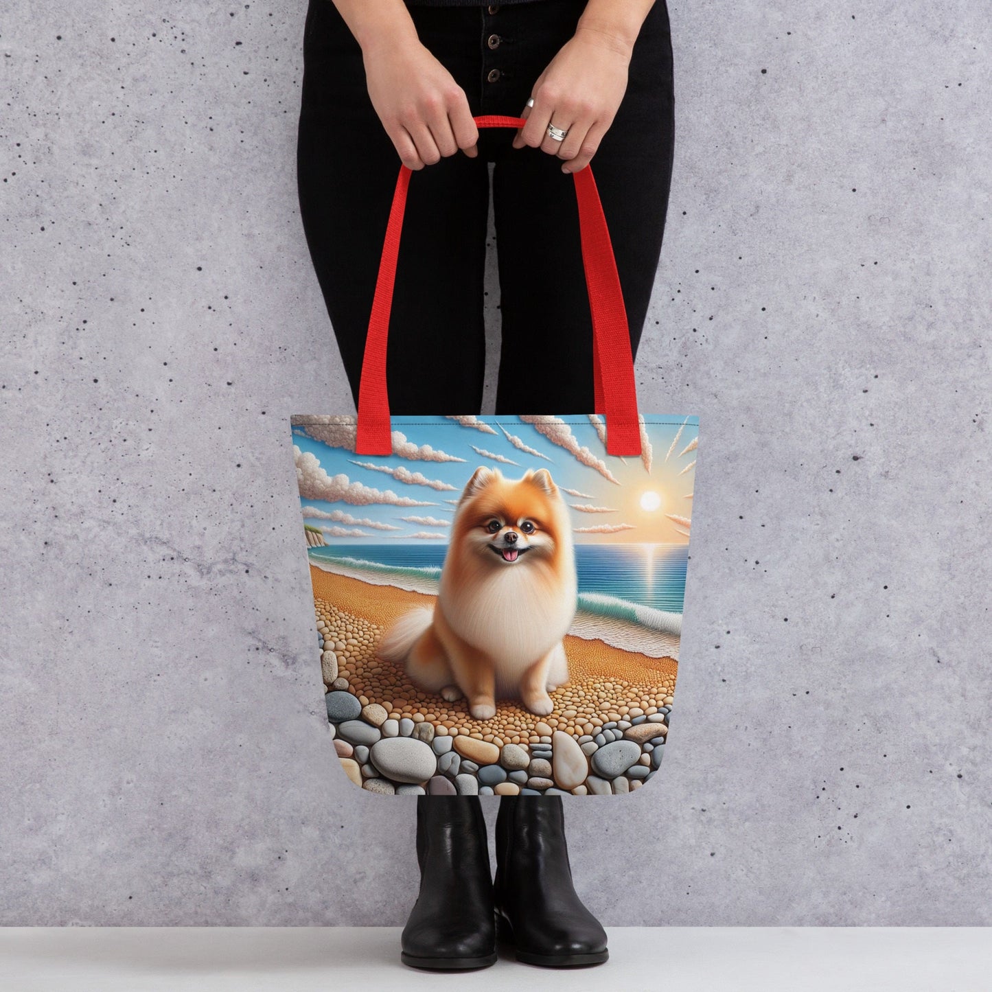 Designer Pomeranian Strandtas - Elegante All - Over Print - #shop_name