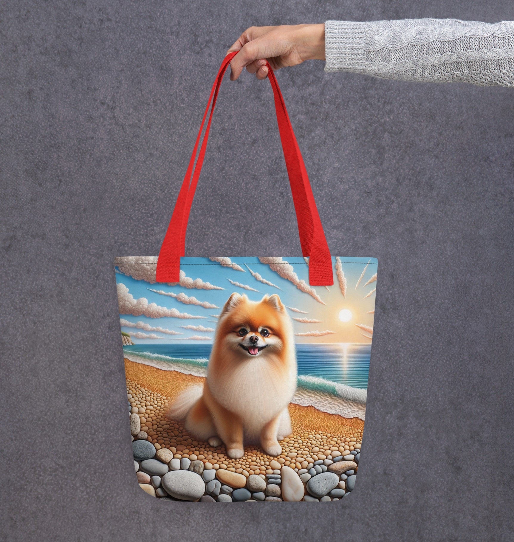 Designer Pomeranian Strandtas - Elegante All - Over Print - #shop_name