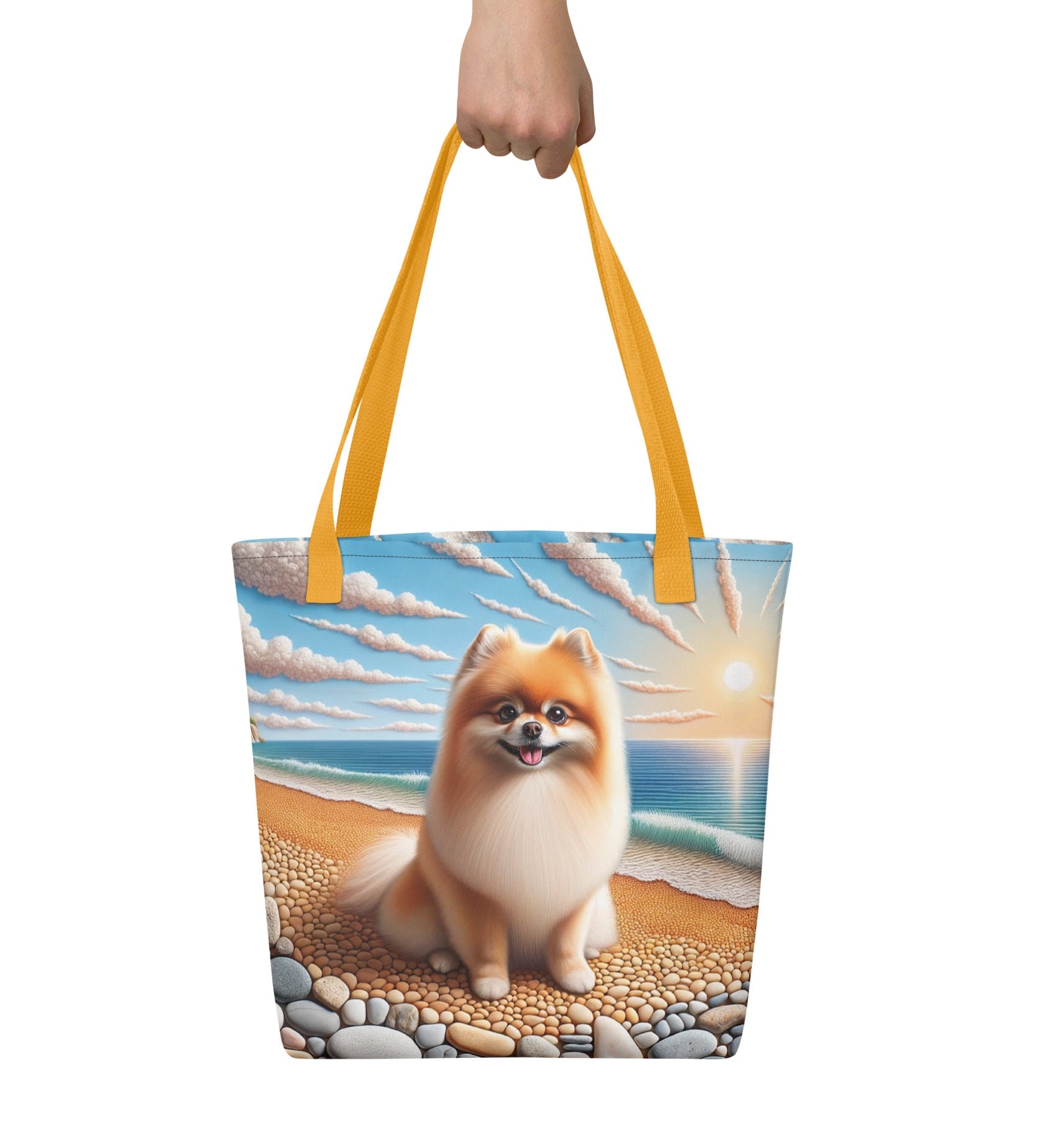 Designer Pomeranian Strandtas - Elegante All - Over Print - #shop_name