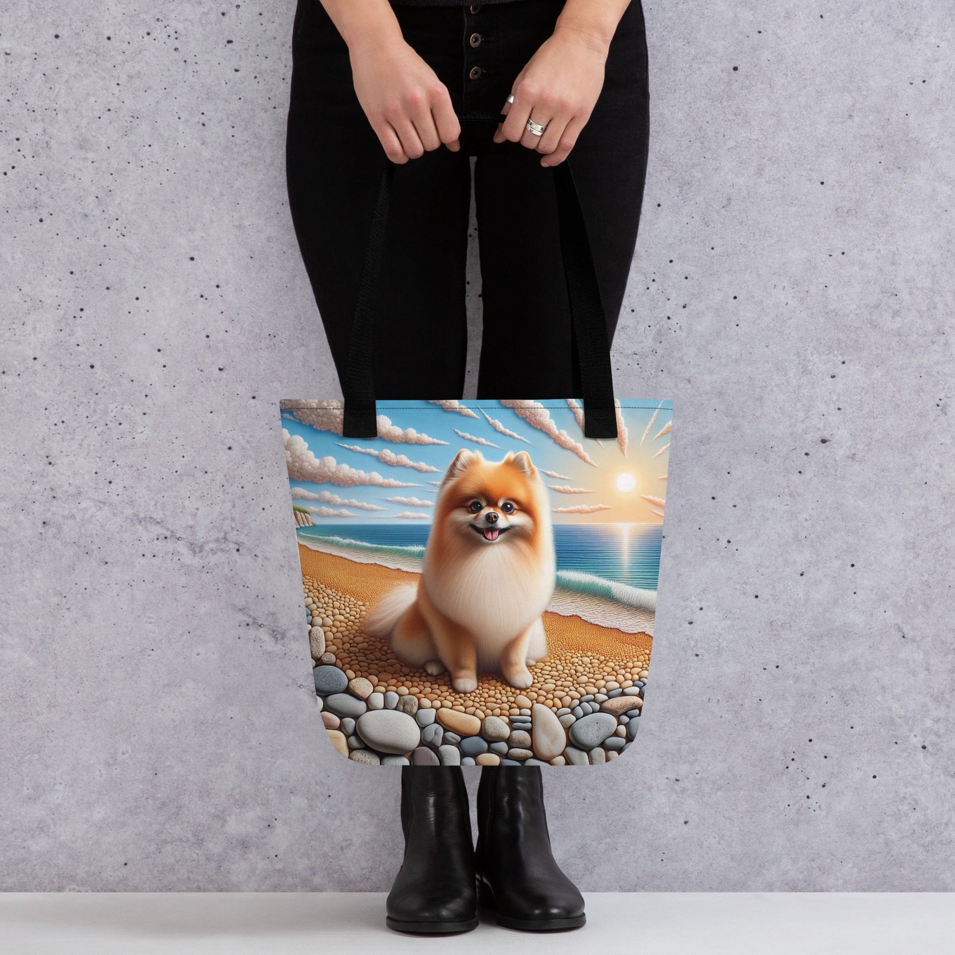 Designer Pomeranian Strandtas - Elegante All - Over Print - #shop_name
