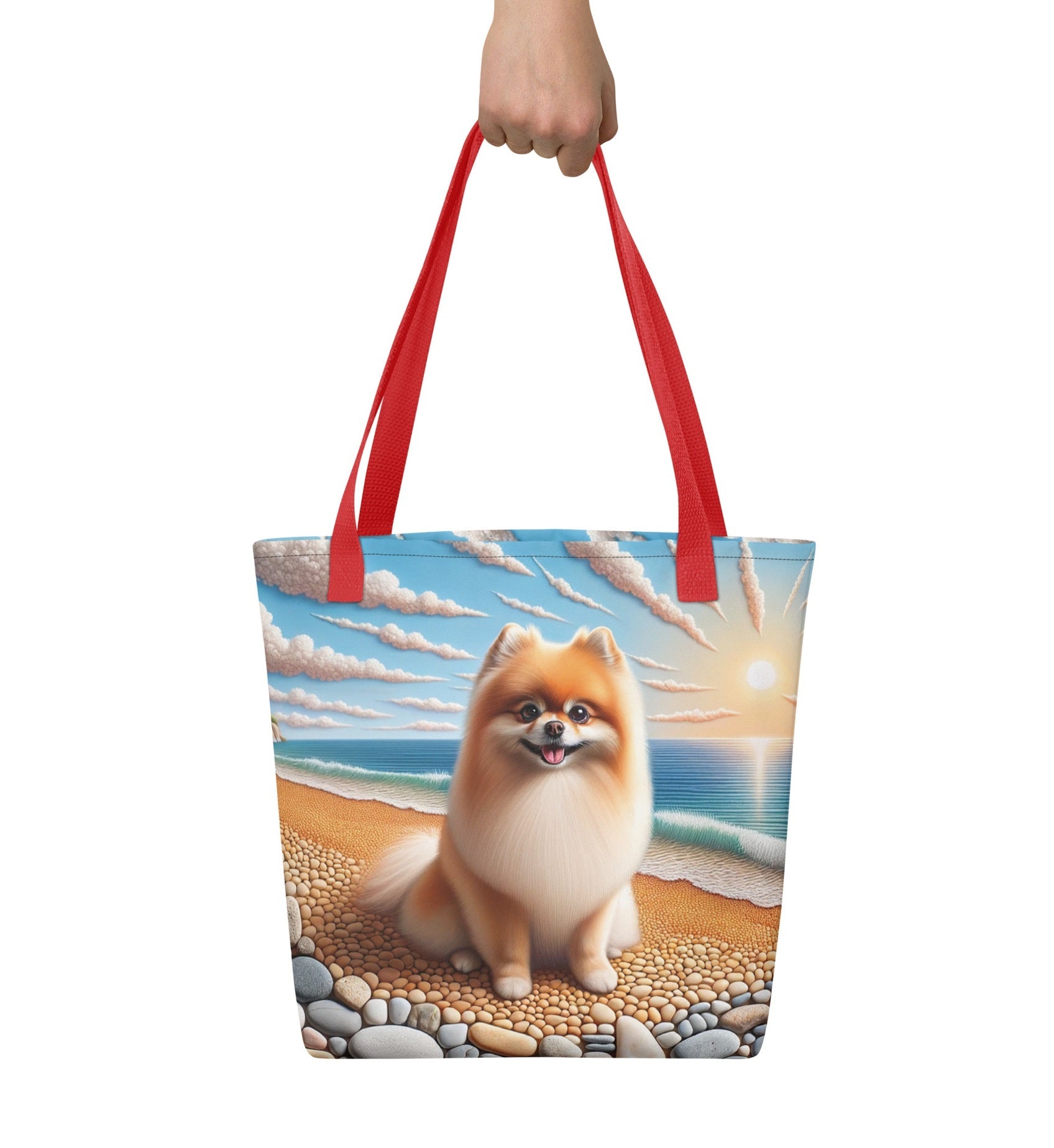 Designer Pomeranian Strandtas - Elegante All - Over Print - #shop_name