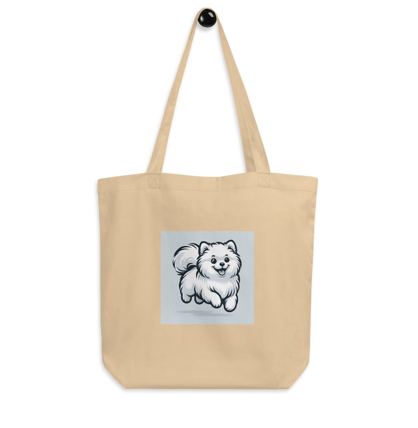 Eco - Stoffen Tas met Pomeranian Illustratie - Stijlvol & Duurzaam - #shop_name