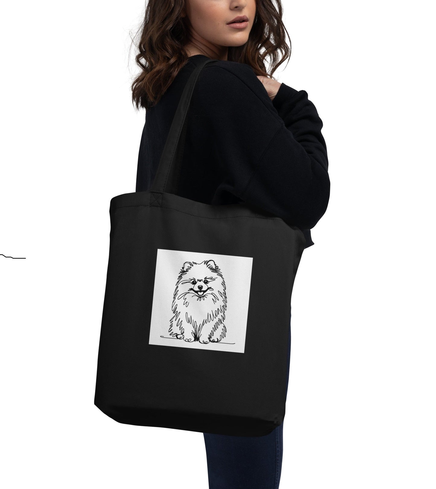 Eco - Vriendelijke Zwart - Wit Pomeranian Tas - Duurzaam & Stijlvol Ontwerp - #shop_name