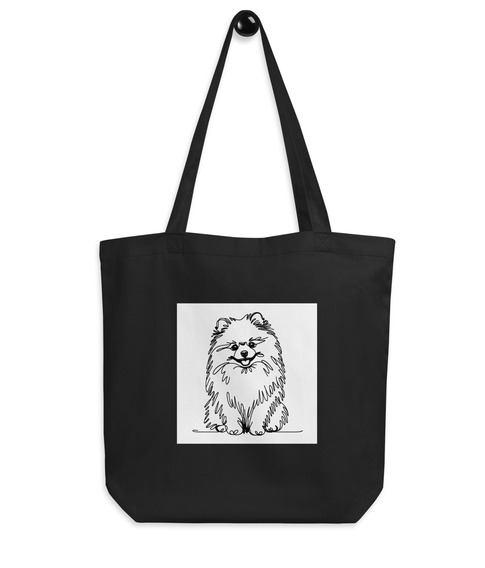 Eco - Vriendelijke Zwart - Wit Pomeranian Tas - Duurzaam & Stijlvol Ontwerp - #shop_name