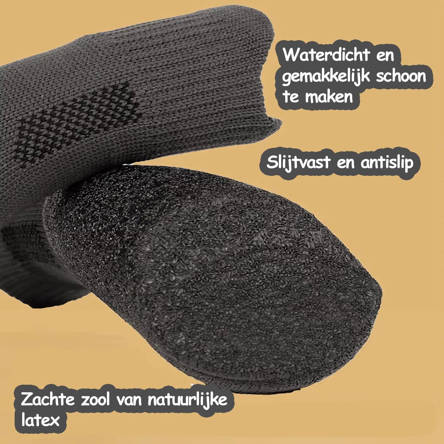 🐾 Waterdichte Hondenschoenen met Antislipzool voor Potenbescherming – Set van 4 Stuks