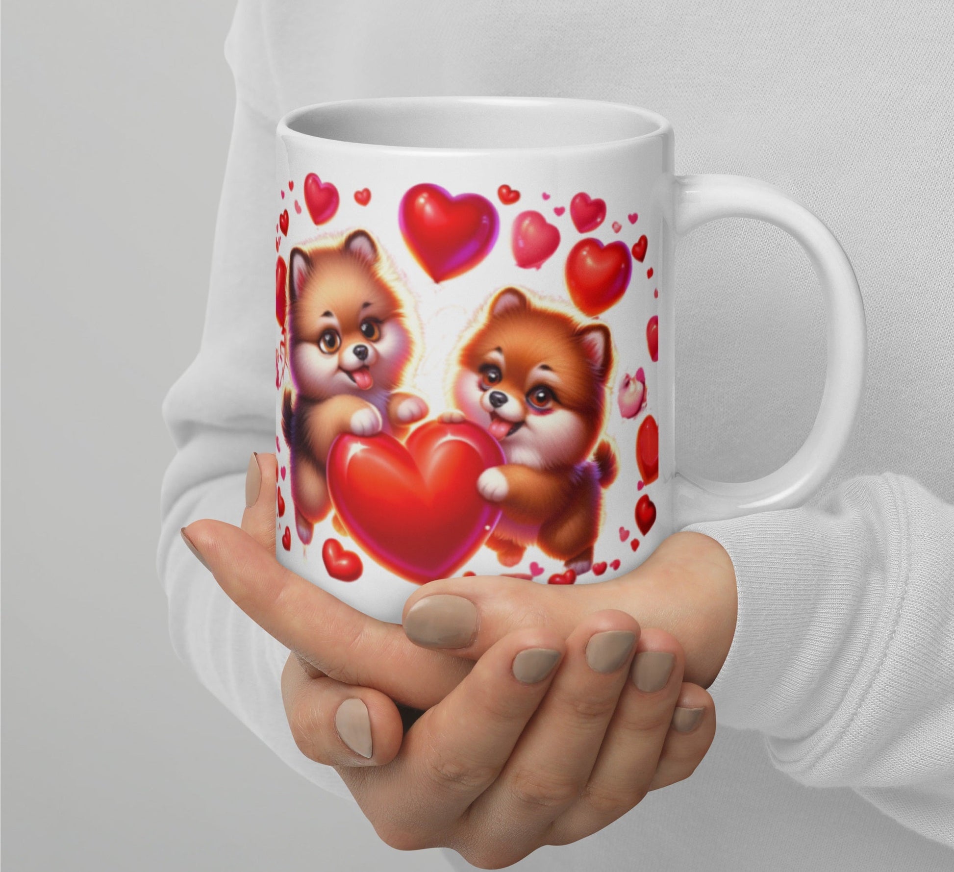 Liefdes Duo Pomeranian Mok - Ideaal Valentijnscadeau - #shop_name
