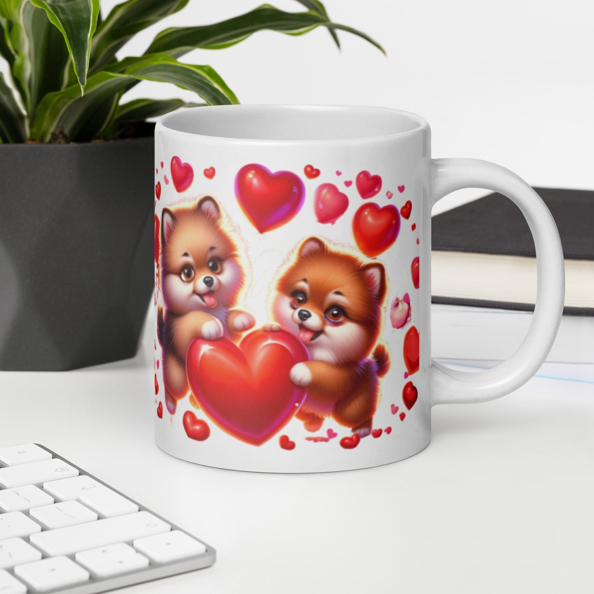 Liefdes Duo Pomeranian Mok - Ideaal Valentijnscadeau - #shop_name