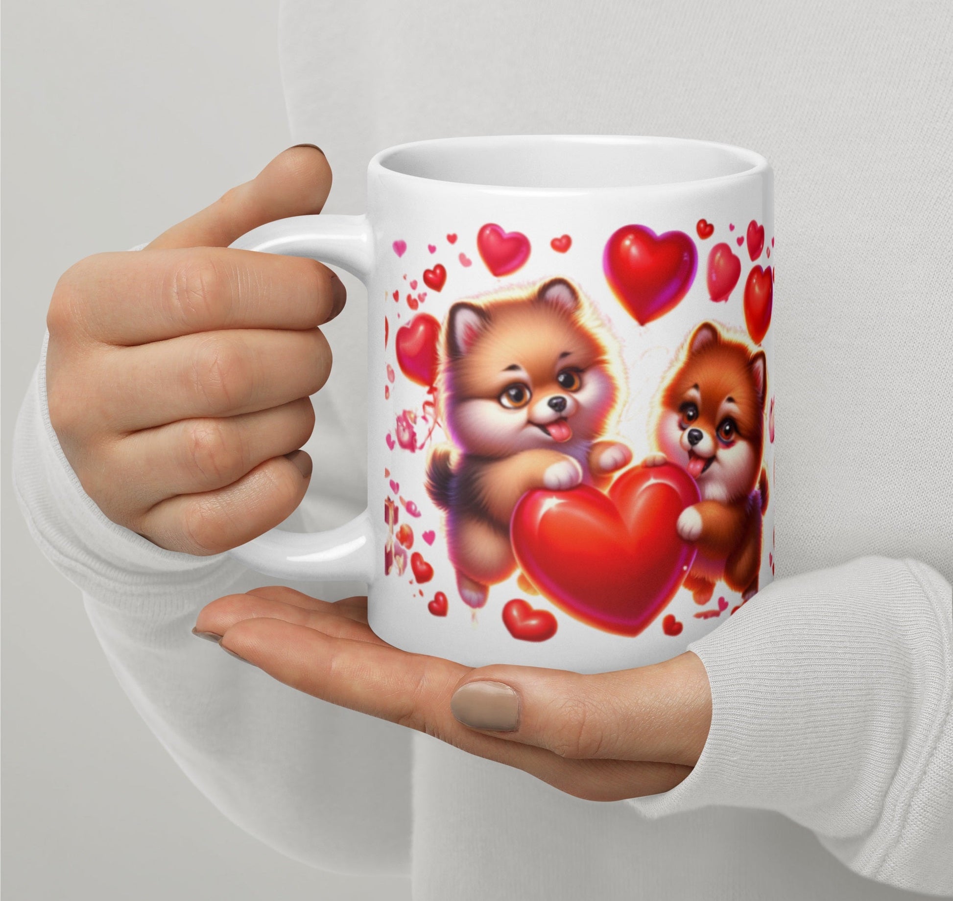Liefdes Duo Pomeranian Mok - Ideaal Valentijnscadeau - #shop_name