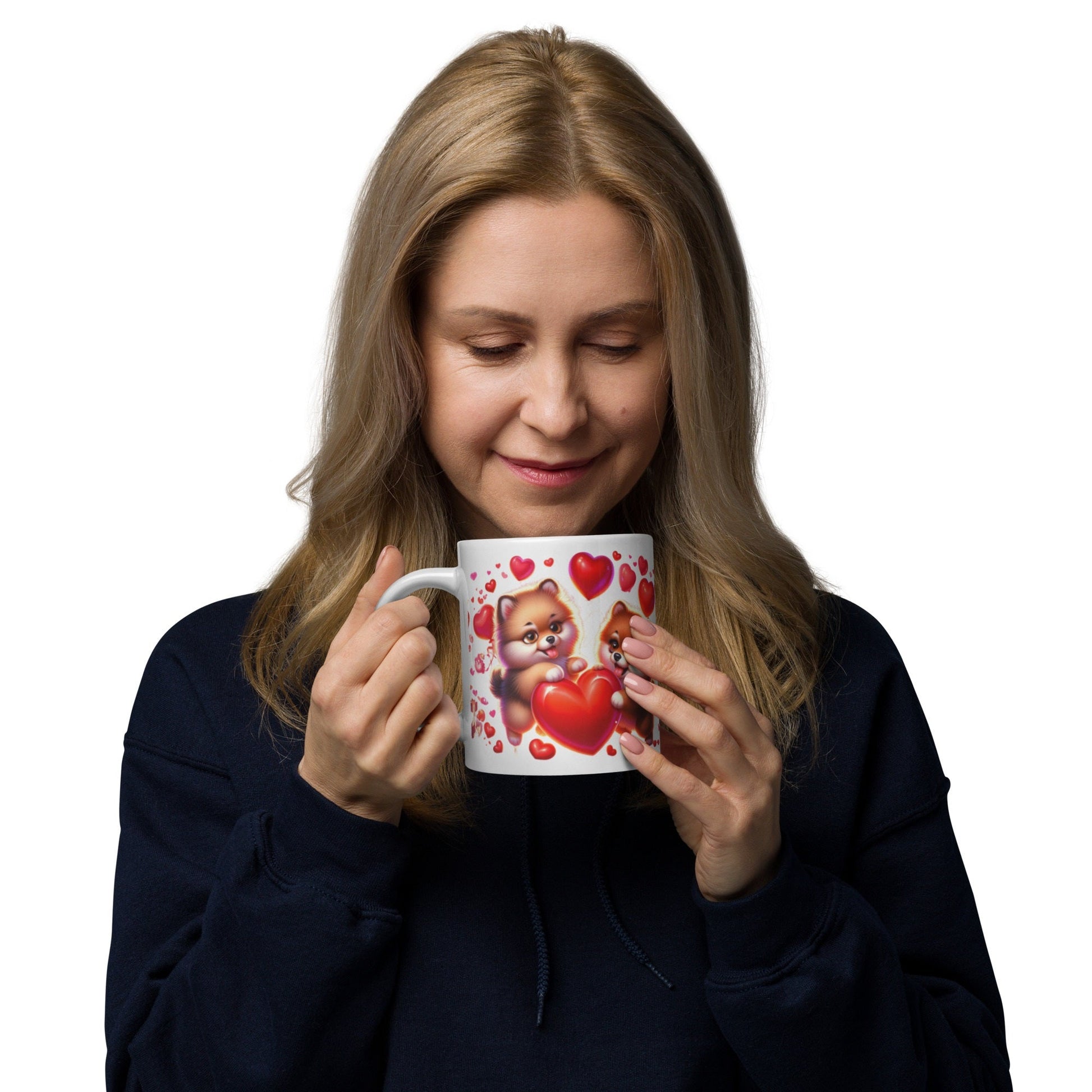 Liefdes Duo Pomeranian Mok - Ideaal Valentijnscadeau - #shop_name