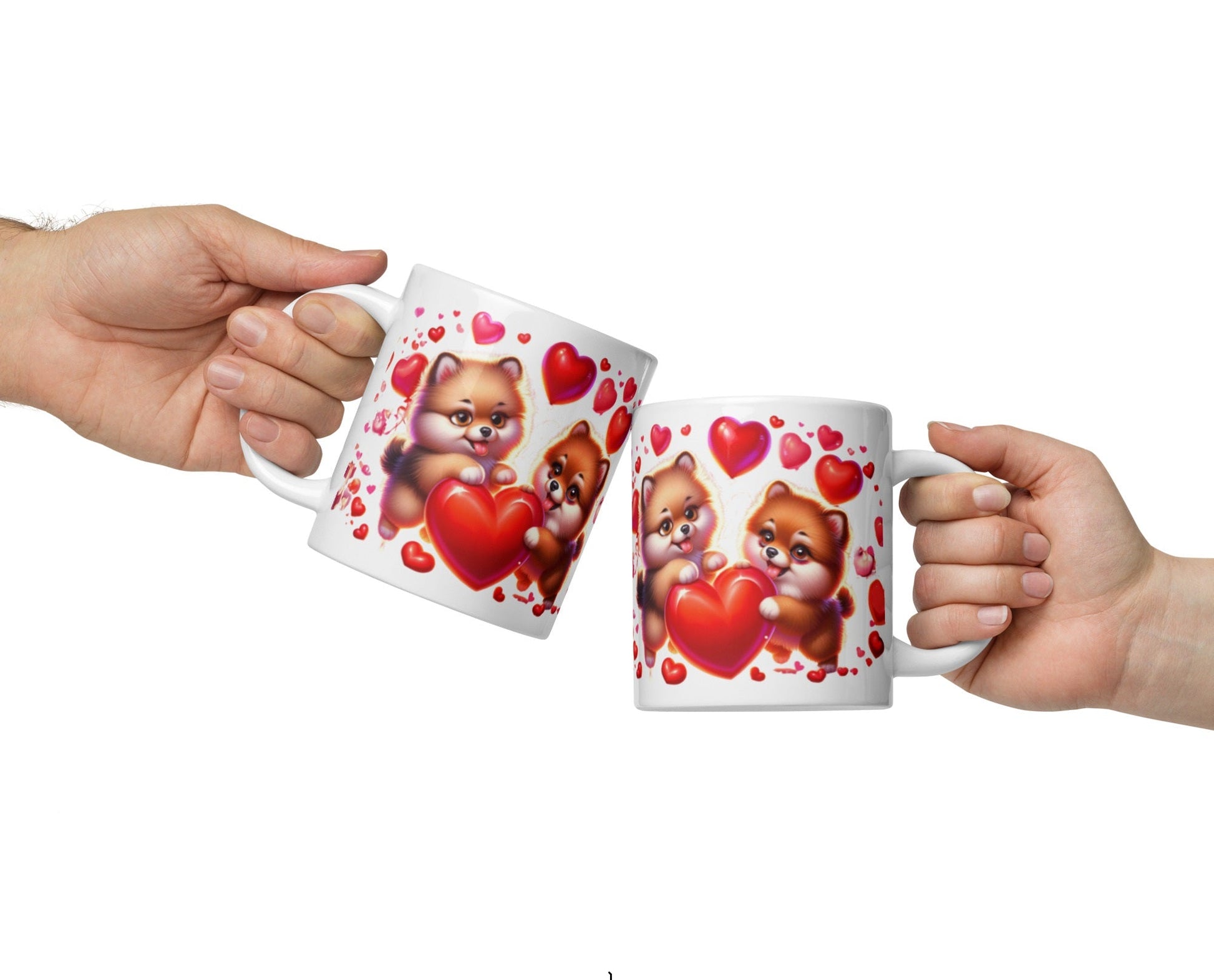 Liefdes Duo Pomeranian Mok - Ideaal Valentijnscadeau - #shop_name