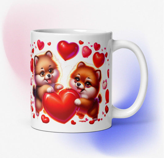 Liefdes Duo Pomeranian Mok - Ideaal Valentijnscadeau - #shop_name