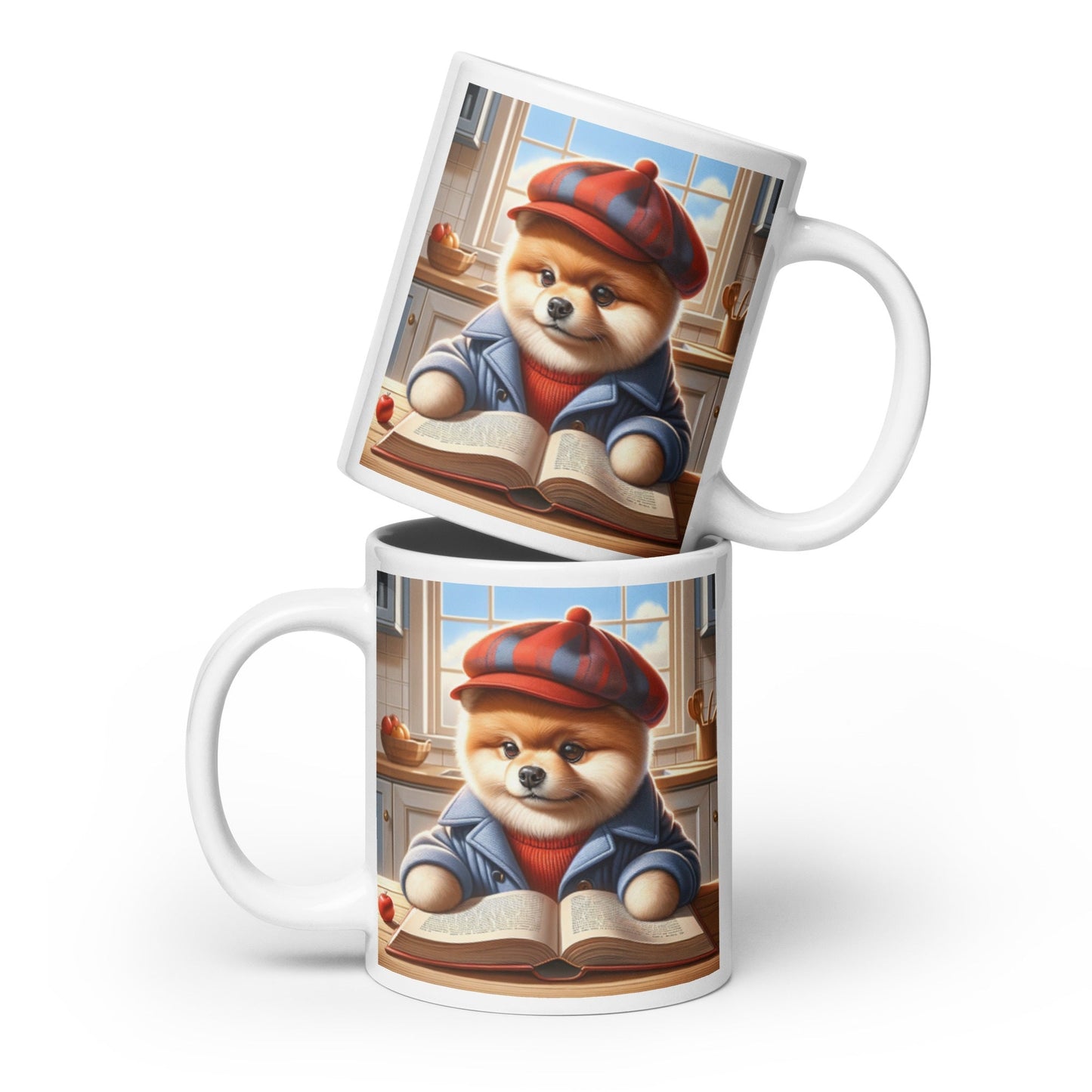 Schattige Lezende Pomeranian Hond Mok - Perfect Cadeau voor Dierenliefhebbers - Unieke Pomdog.nl Collectors Item - #shop_name