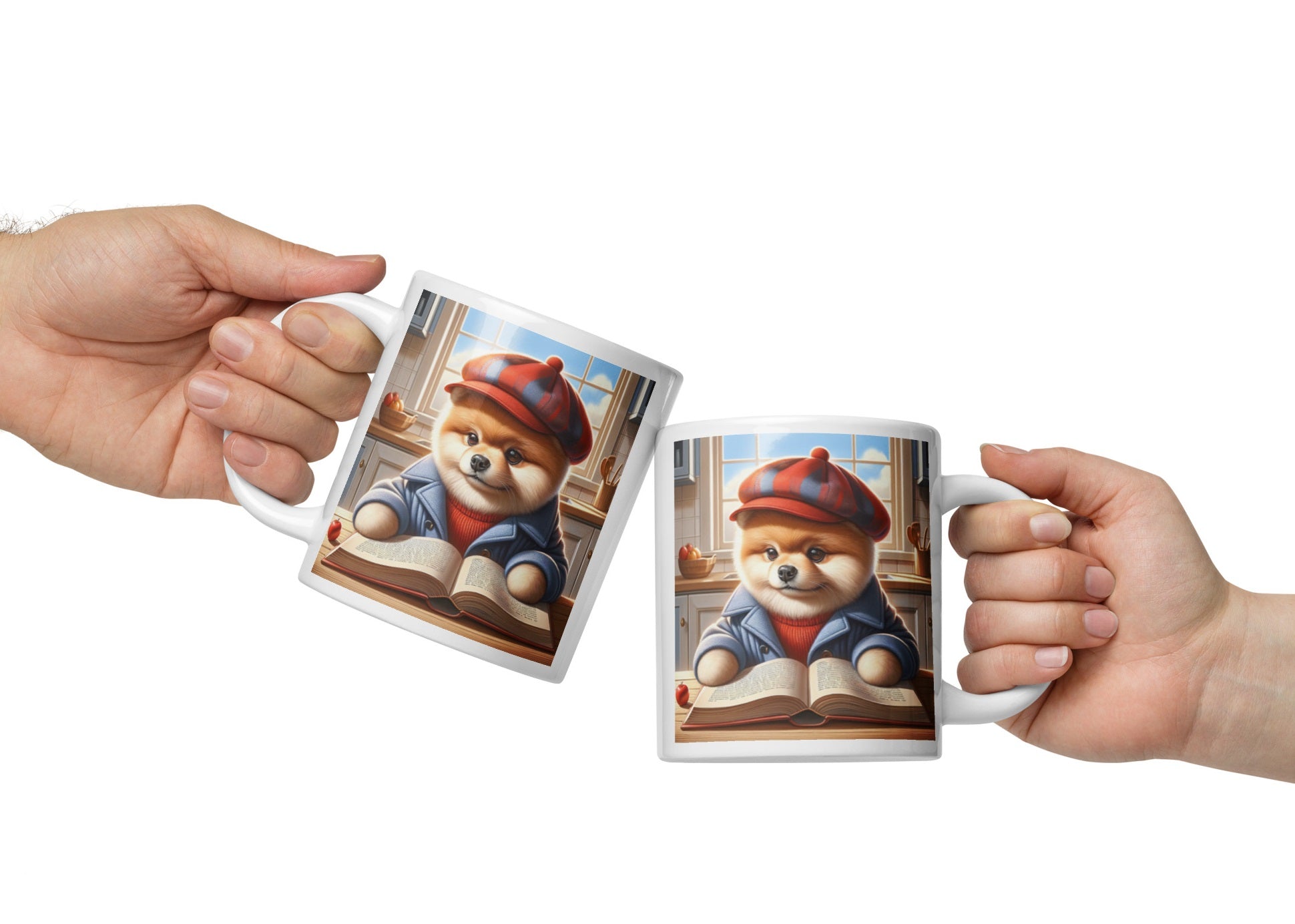 Schattige Lezende Pomeranian Hond Mok - Perfect Cadeau voor Dierenliefhebbers - Unieke Pomdog.nl Collectors Item - #shop_name