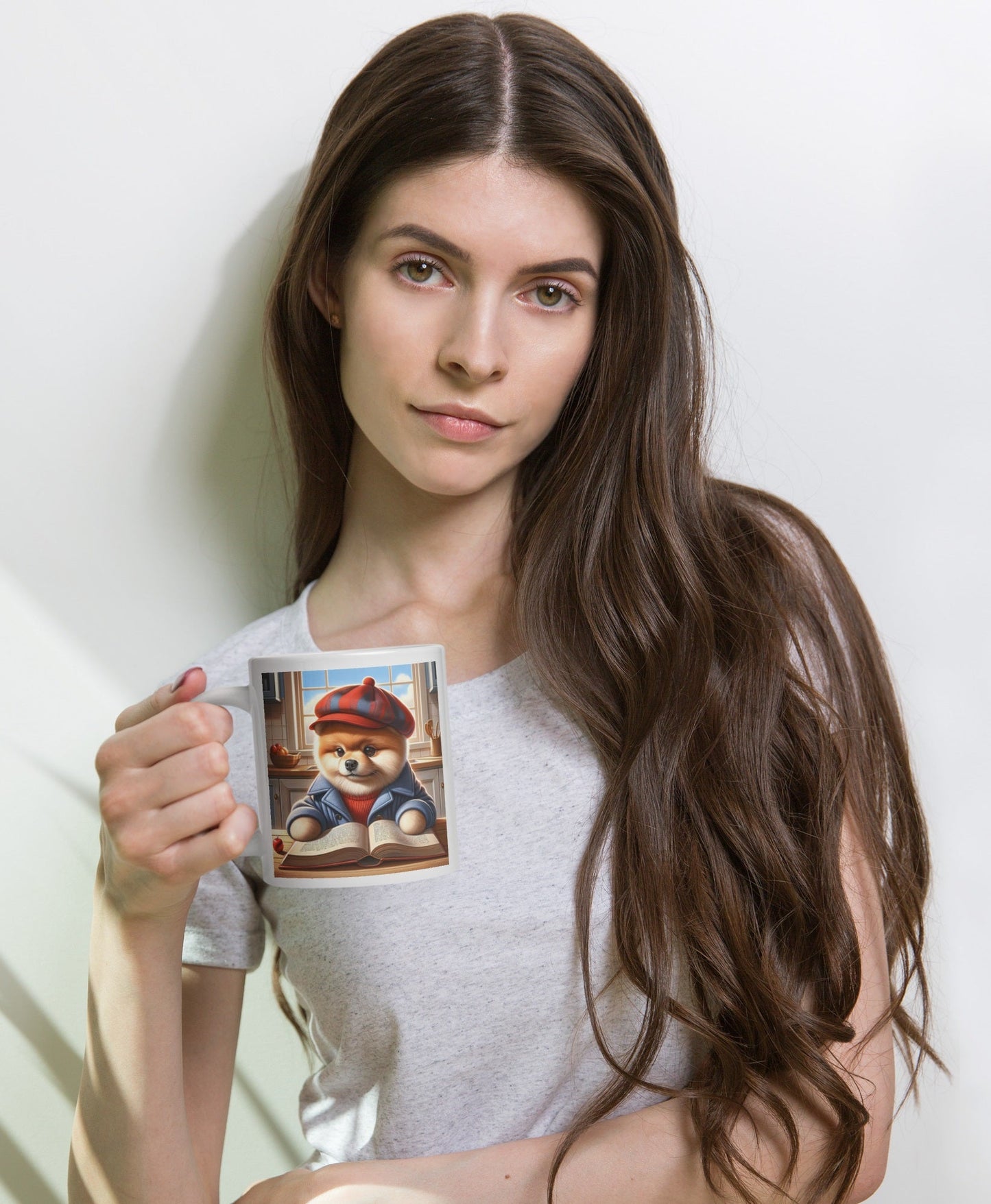 Schattige Lezende Pomeranian Hond Mok - Perfect Cadeau voor Dierenliefhebbers - Unieke Pomdog.nl Collectors Item - #shop_name