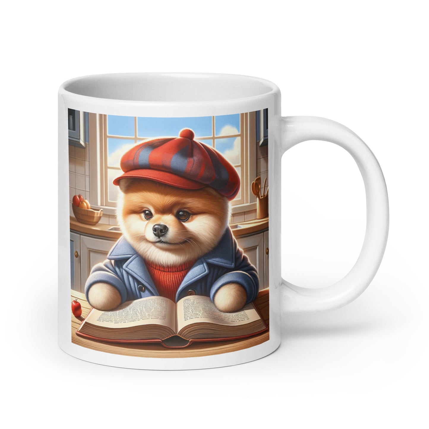 Schattige Lezende Pomeranian Hond Mok - Perfect Cadeau voor Dierenliefhebbers - Unieke Pomdog.nl Collectors Item - #shop_name