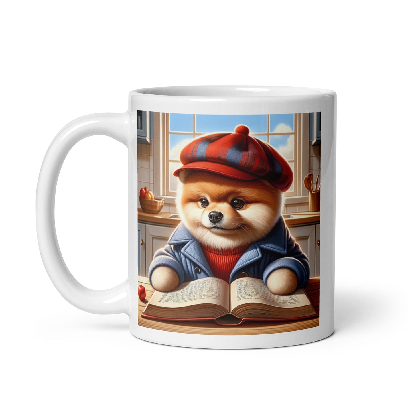 Schattige Lezende Pomeranian Hond Mok - Perfect Cadeau voor Dierenliefhebbers - Unieke Pomdog.nl Collectors Item - #shop_name