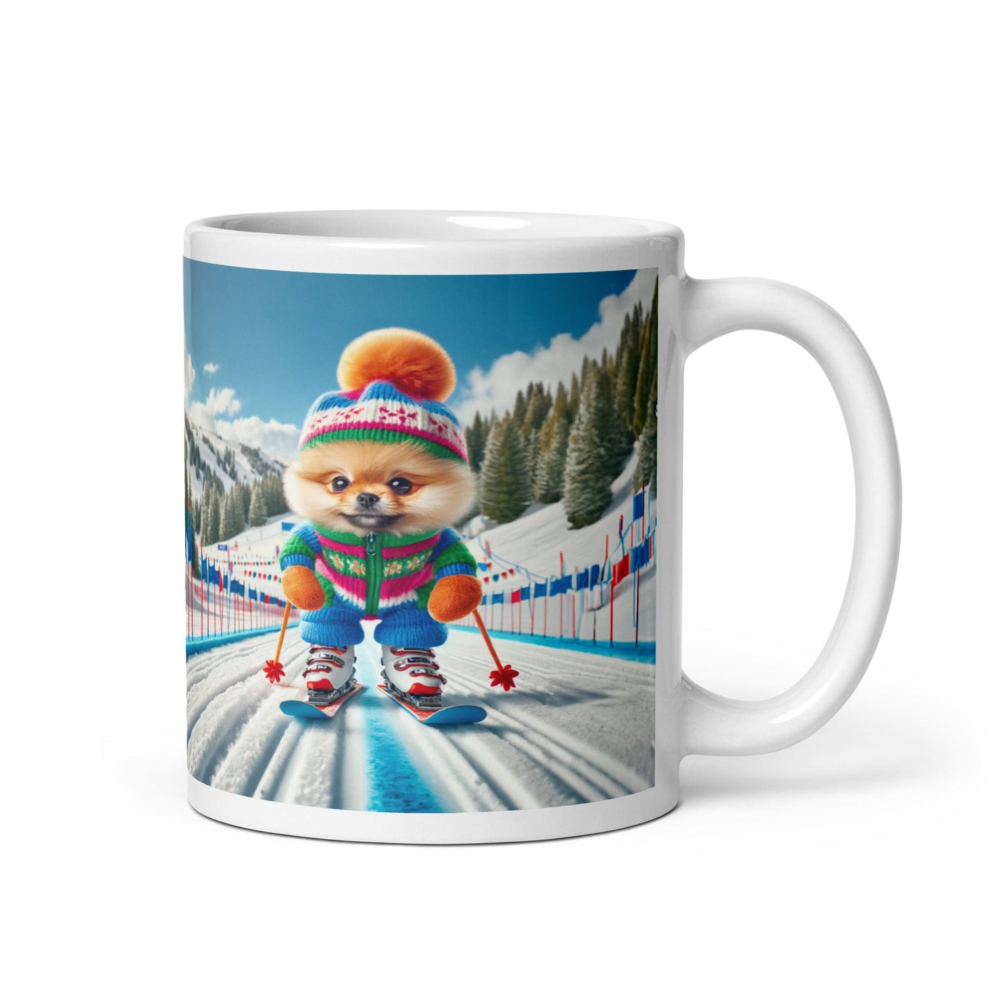 Sneeuwdag: Pomeranian Hond Beleeft Pret op de Ski's - #shop_name