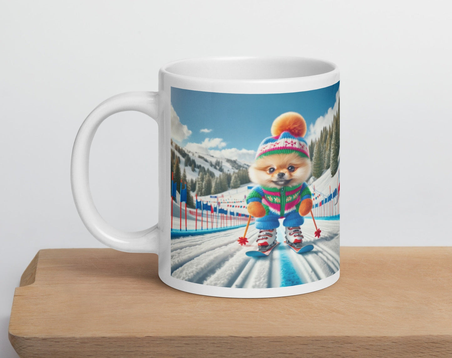 Sneeuwdag: Pomeranian Hond Beleeft Pret op de Ski's - #shop_name