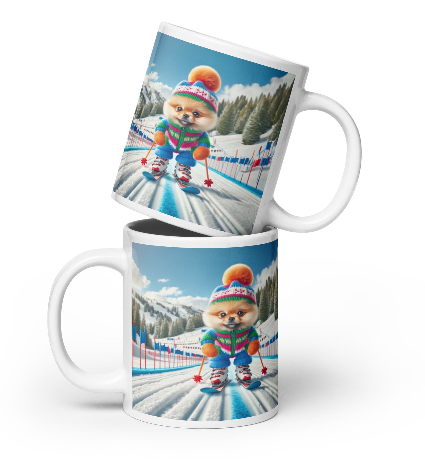 Sneeuwdag: Pomeranian Hond Beleeft Pret op de Ski's - #shop_name