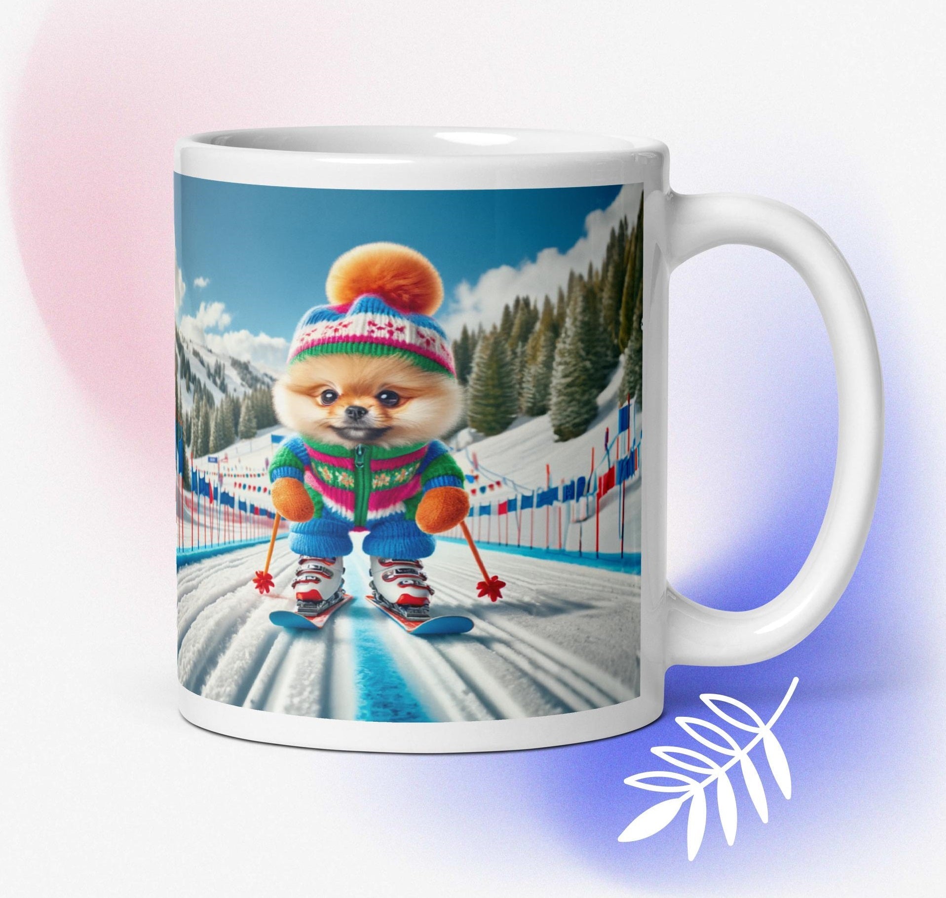 Sneeuwdag: Pomeranian Hond Beleeft Pret op de Ski's - #shop_name